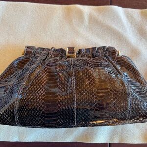 Varon Handbags vintage NWT Midnight Mirror snake clutch /shoulder bag